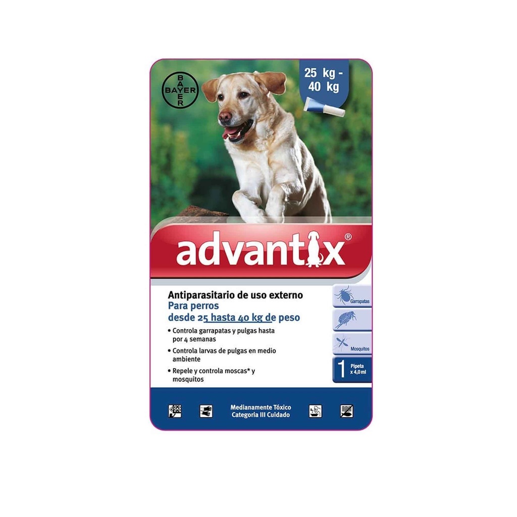ADVANTIX 1 X 4.0 ML (MAS DE 25 KG) (AZUL)