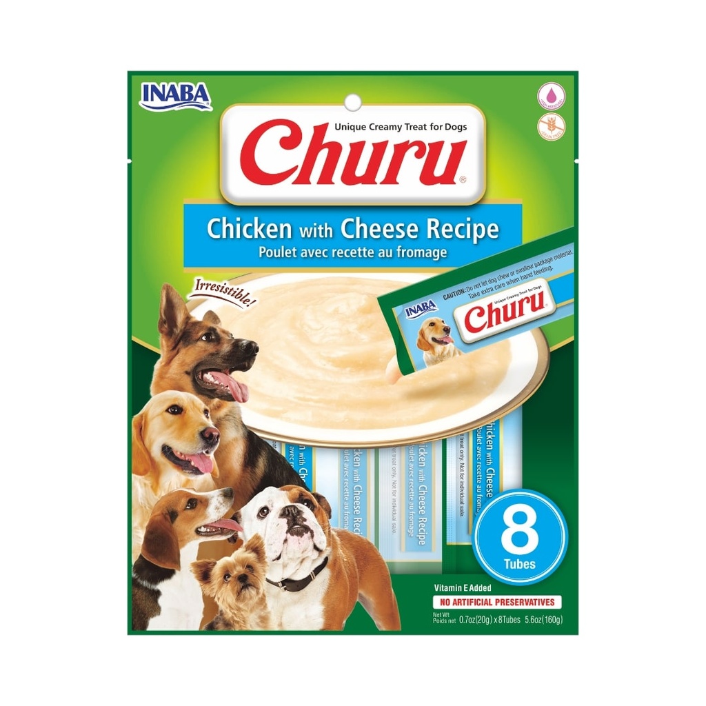Churu Dog Chicken with Cheese Recipe 20 Gr x 8 Tubes