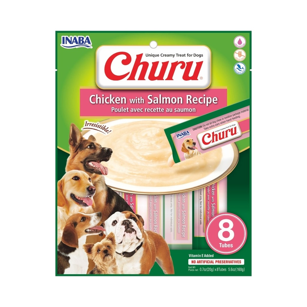 Churu Dog Chicken with Salmon Recipe 20 Gr x 8 Tubes