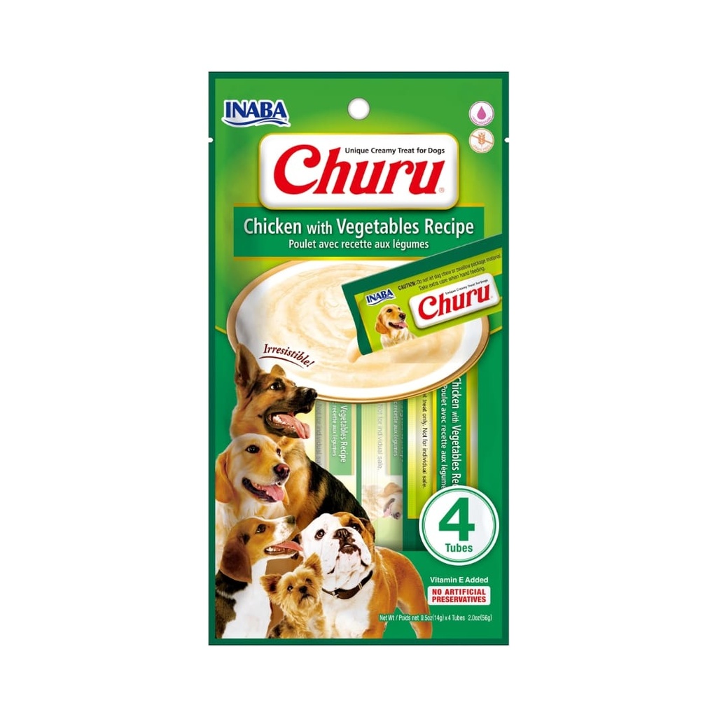 Churu Dog Chicken with Vegetables Recipe 14 Gr x 4 Tubes