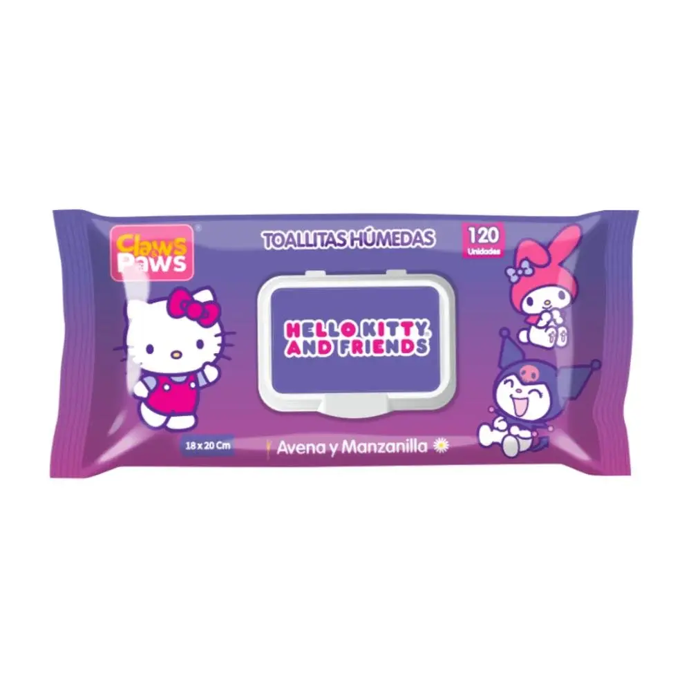 Claws and Paws Toallitas Humedas Hello Kitty