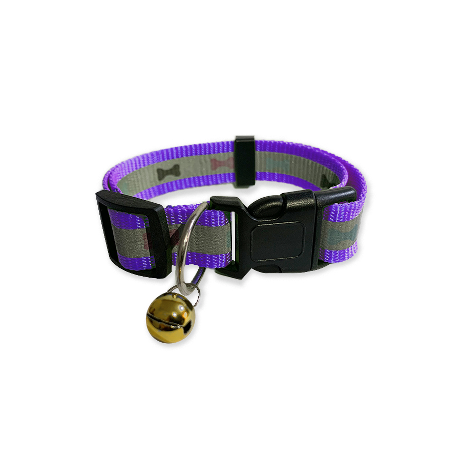 COLLAR PARA PERRO & GATO MORADO NEON