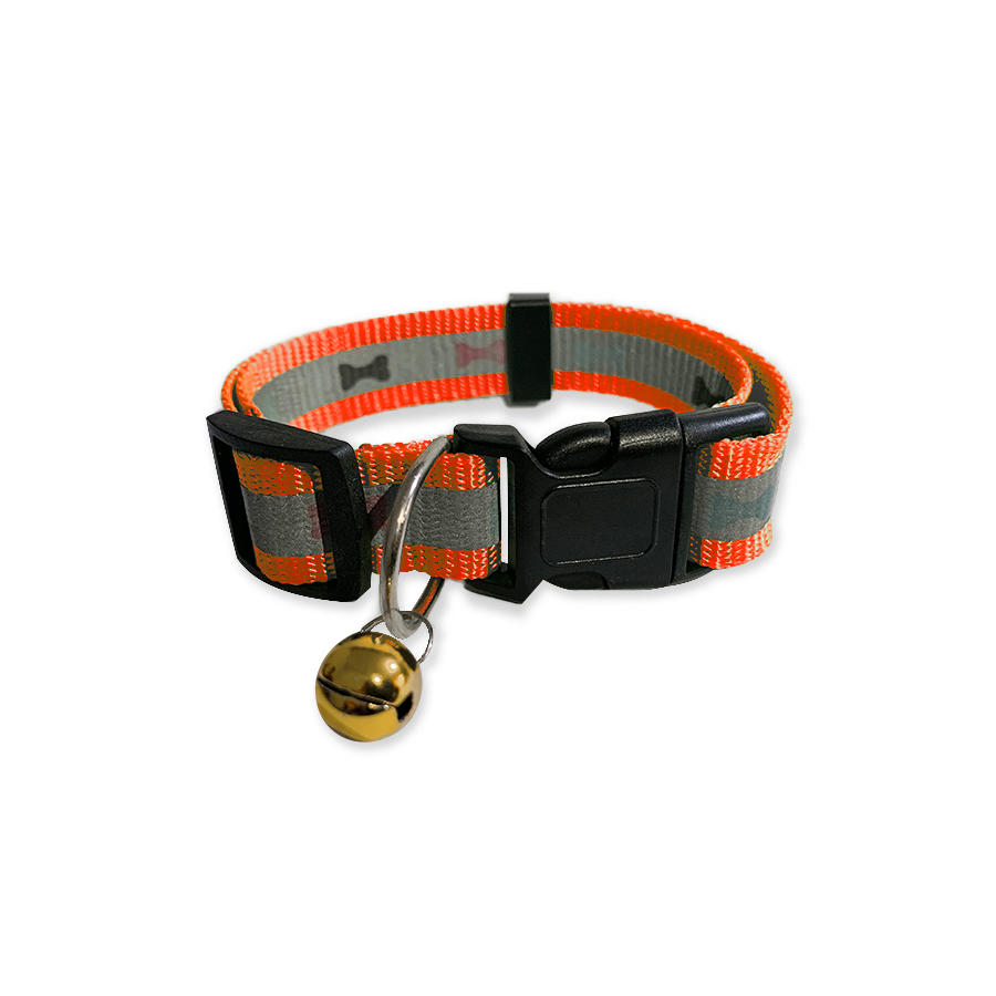 COLLAR PARA PERRO & GATO NARANJA NEON