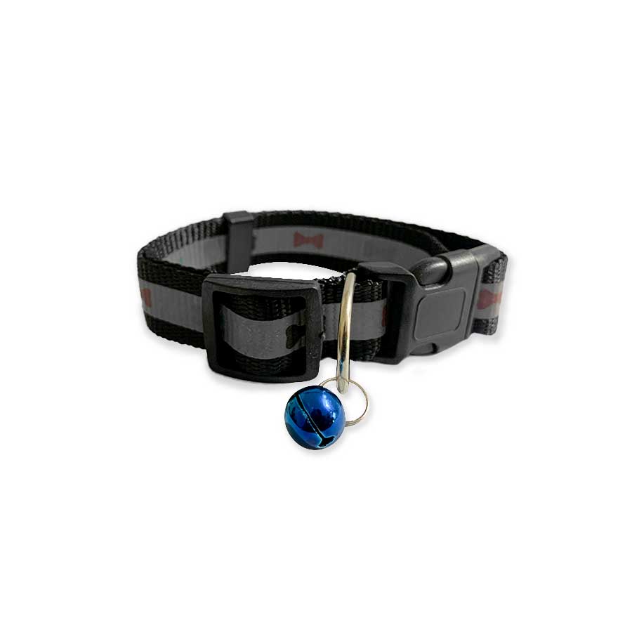 COLLAR PARA PERRO & GATO NEGRO NEON