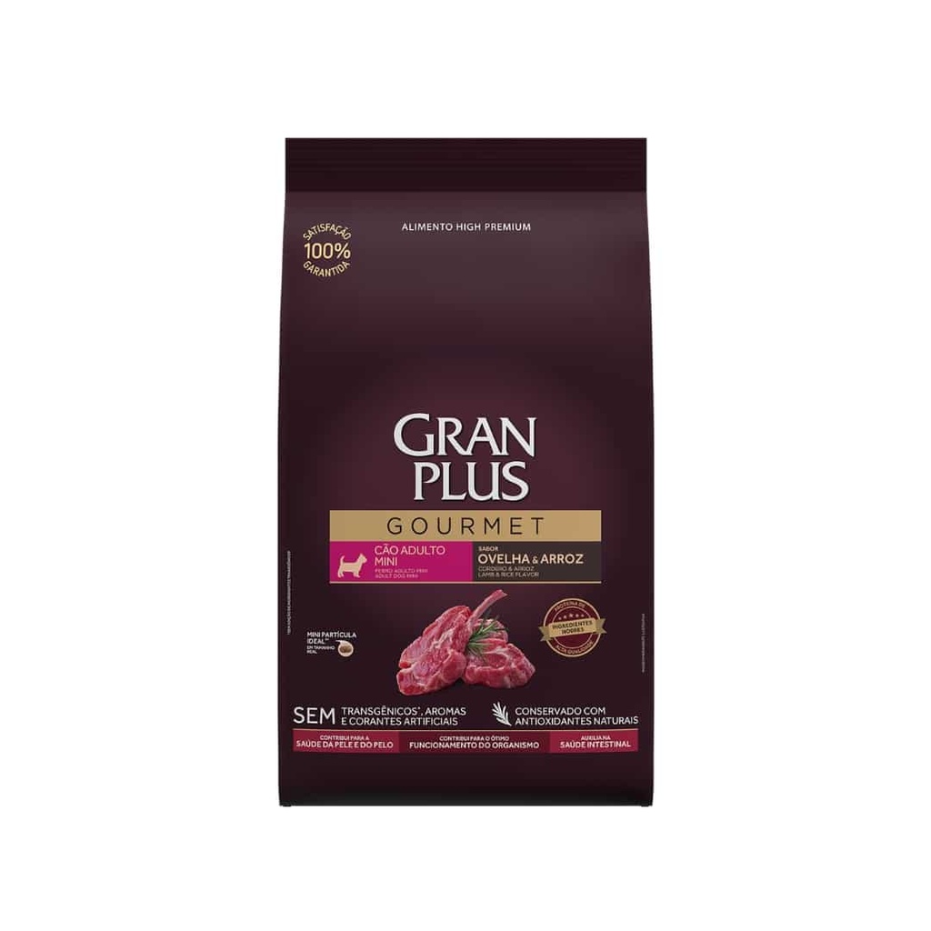 Gran Plus Gourmet Perro Adulto Mini y Pequeño Sabor Cordero y Arroz