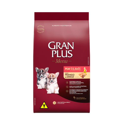 Gran Plus Menú Cachorro Perro Pequeño Mini Pollo y Arroz