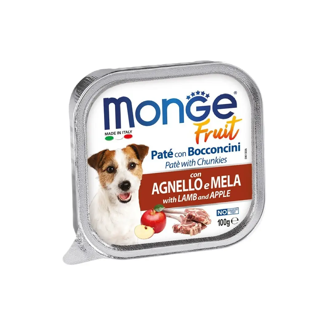Monge Fruit Cordero y Manzana Lata 100 Gr