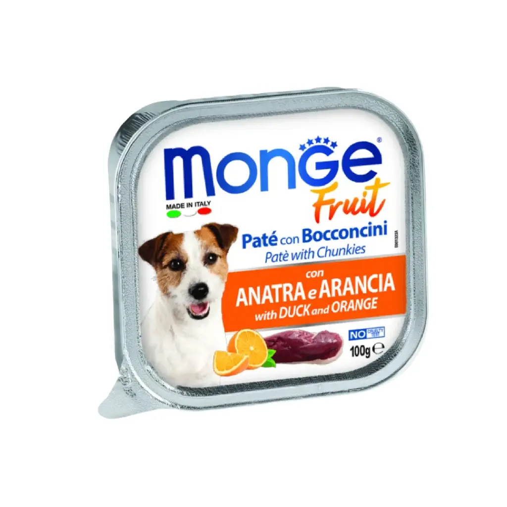 Monge Canine Fruit Pato y Naranja Lata