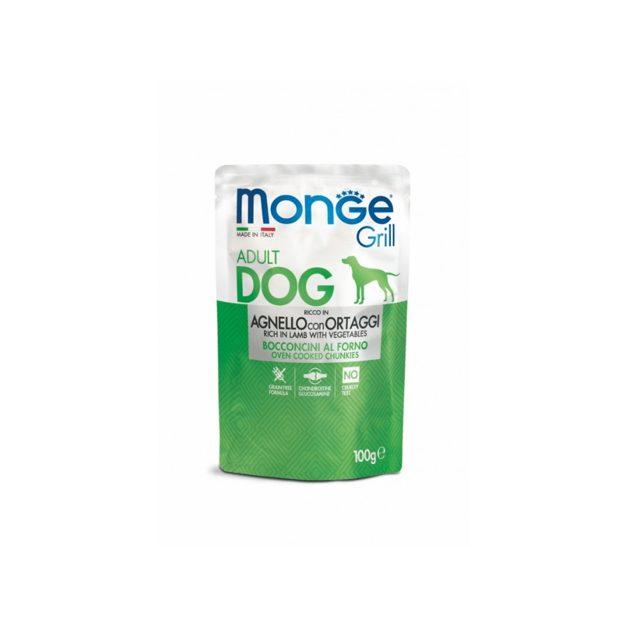 Monge Canine Grill Adulto Cordero y vegetales 100 Gr