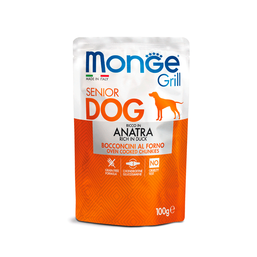 Monge Canine Grill Senior Pato Sobre 100 Gr