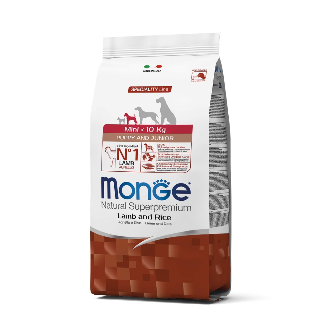 MONGE CANINE PUPPY MINI CORDERO Y ARROZ