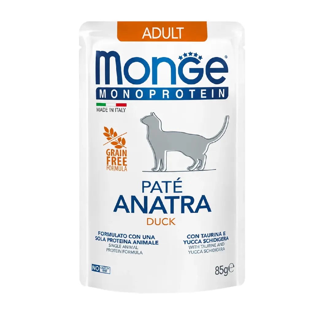 Monge Feline Adult Monoprotein Pato Sobre 85 Gr