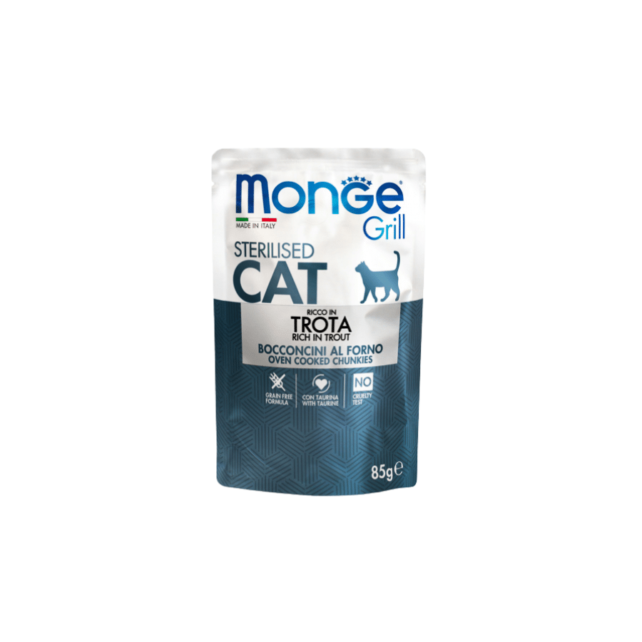 Monge Feline grill sterilised trucha 85 gr