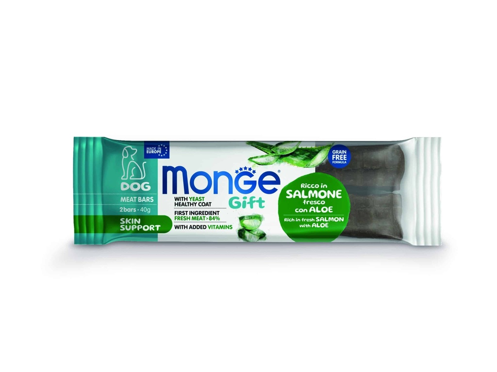 Monge Gift Meat Bars Skin support Dog Adult – Salmon y Aloe