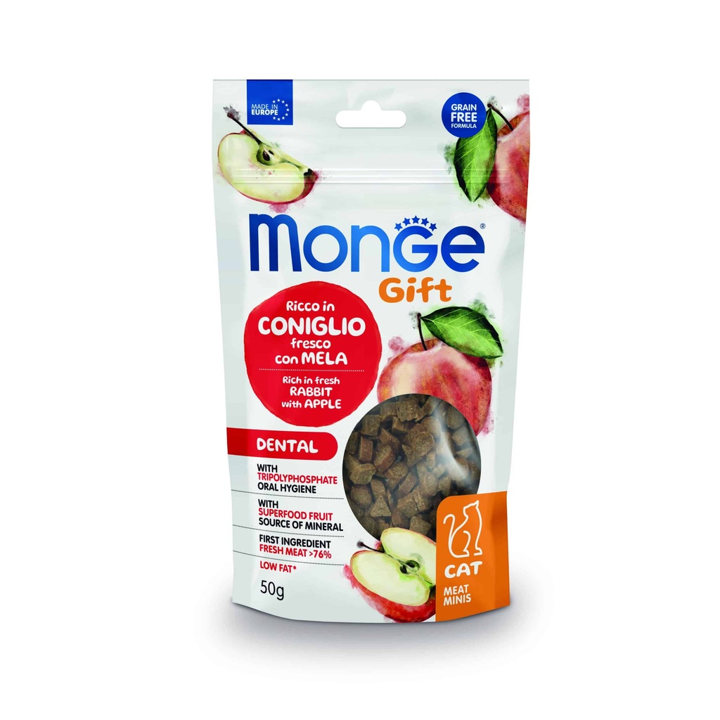 Monge Gift Meat Dental Cat Adult - Conejo