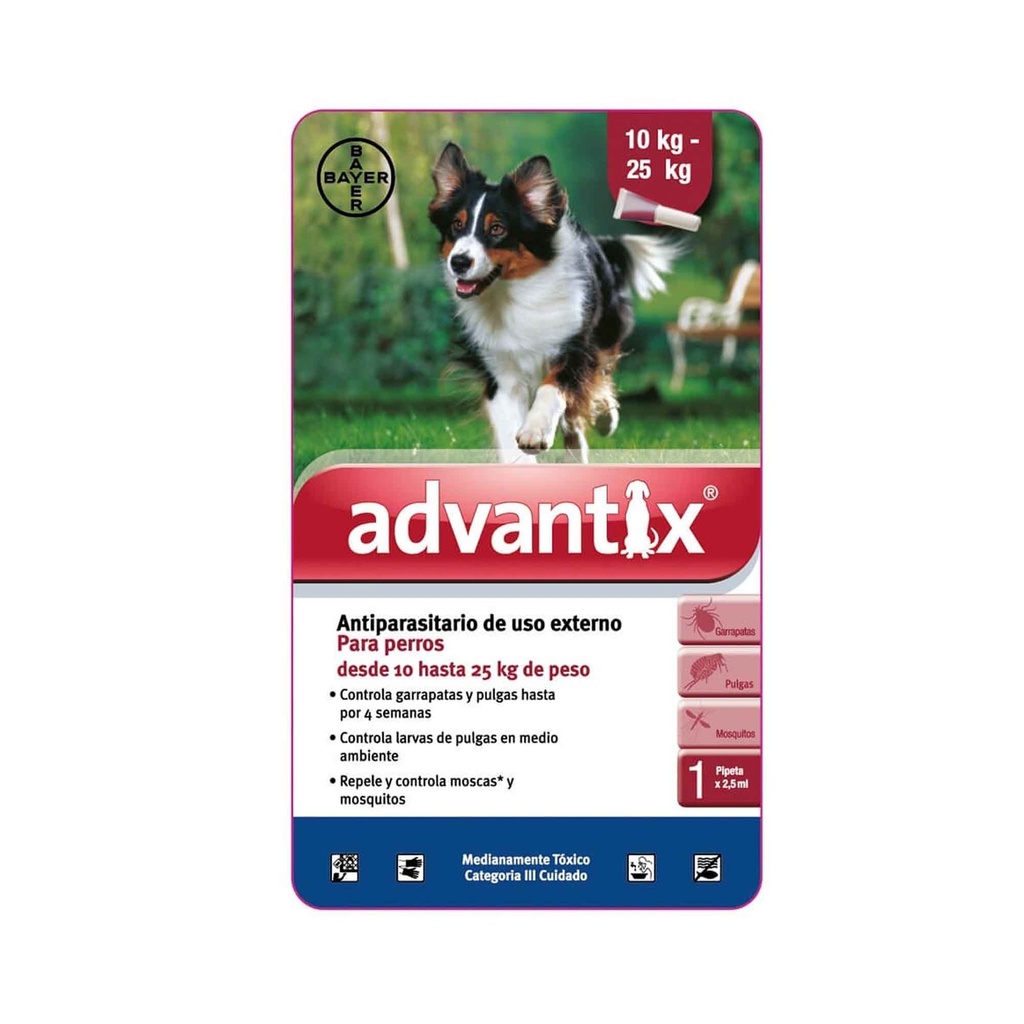 ADVANTIX 1 X 2.5 ML (10-25 KG) (ROJA)