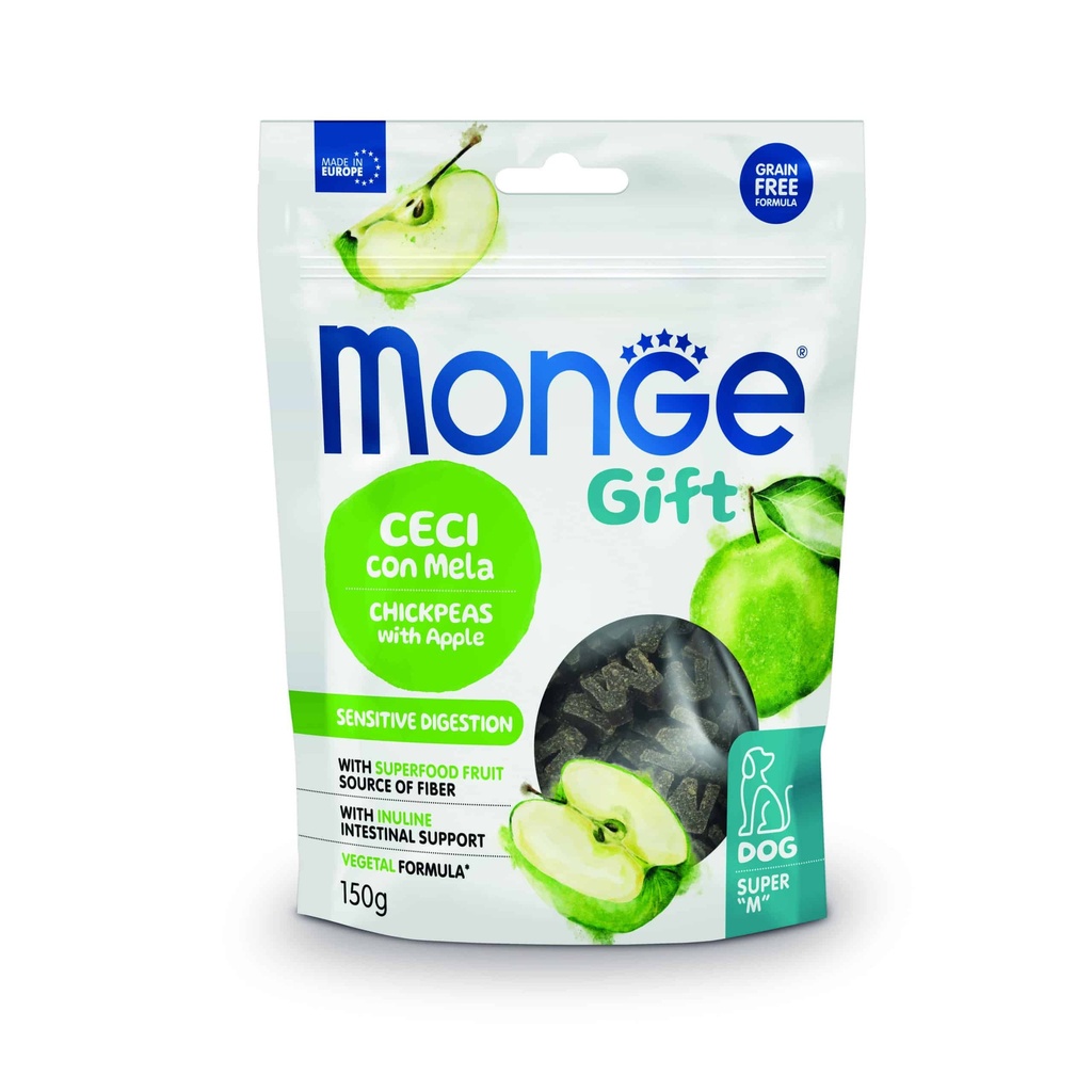 Monge Gift Super ”M” Sensitive Digestion Dog Adult – Garbanzos y Manzana 150 Gr