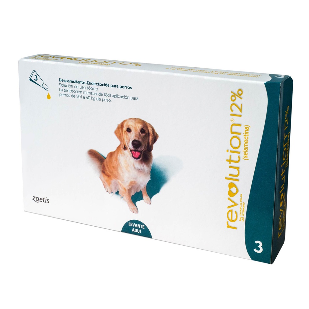 REVOLUTION 12% X 2.00 ML (20.1-40KG) (VERDE) X PIPETA