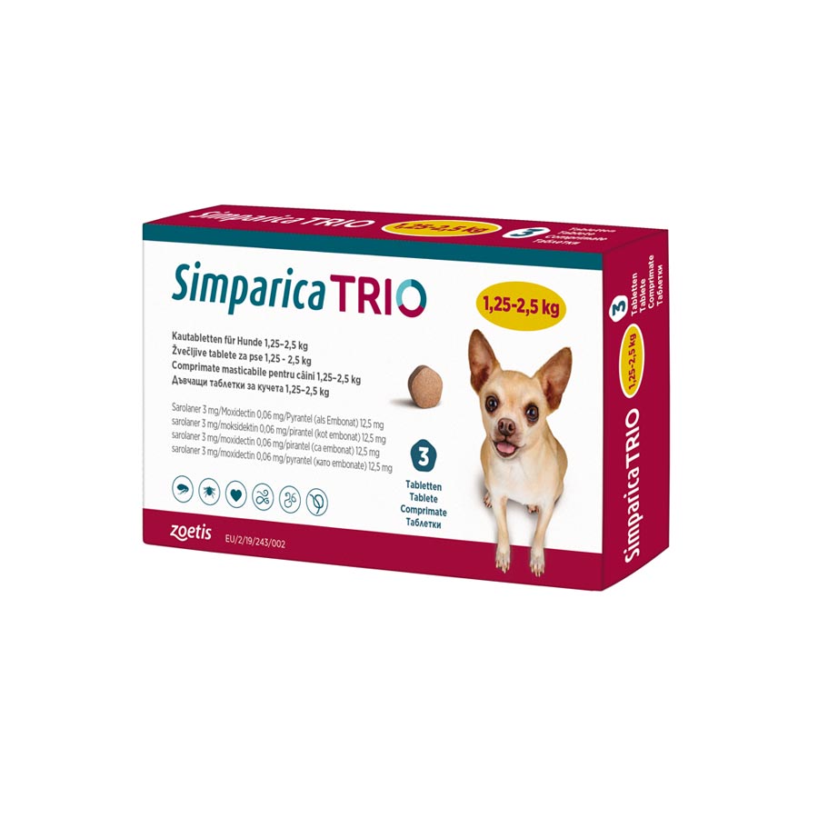 SIMPARICA TRIO DORADO X TAB 1.3-2.6 KG