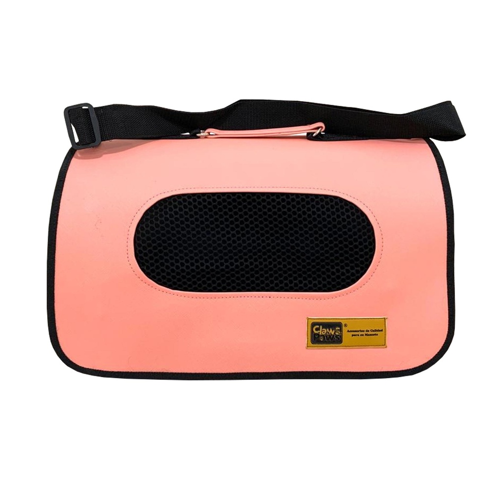 TRANSPORTADOR DE CUERO ROSADO CLAWS & PAWS