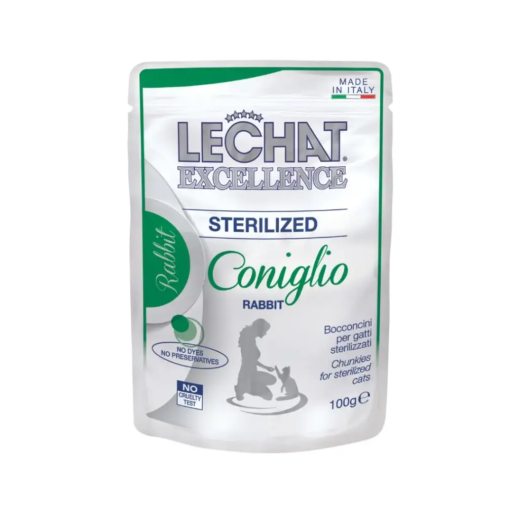 LeChat Excellence Esterilizado Trozos Pequeños de Conejo
