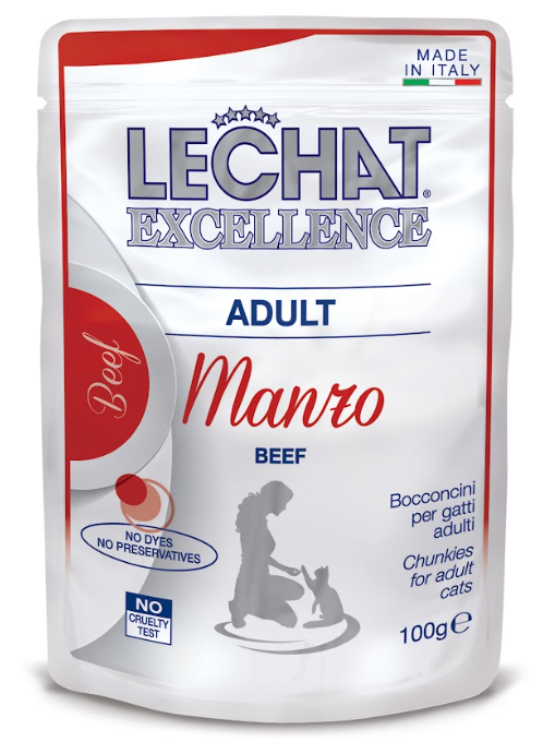 LeChat Excellence Adulto Trozos Pequeños de Carne de Res