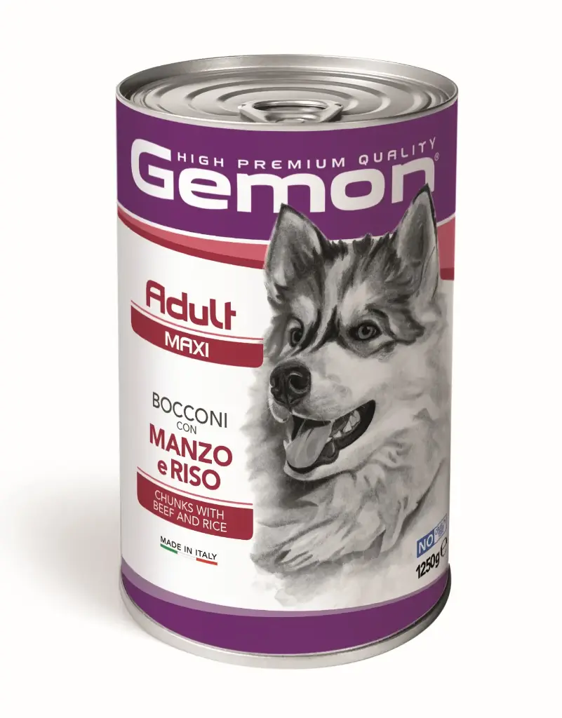 Gemon Adulto Maxi Trozos Grandes con Carne de Res y Arroz