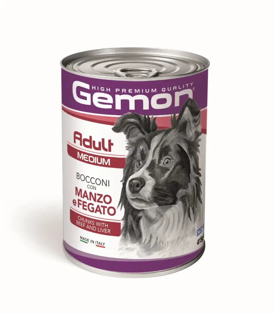 Gemon Adulto Medio Trozos Grandes con Carne de Res e Hígado