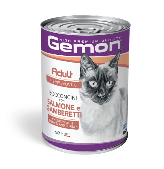 Gemon Adulto Trozos Pequeños con Salmón y Camarones