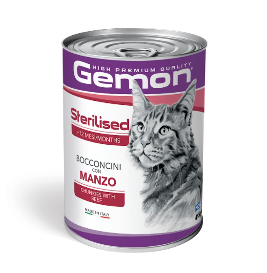 Gemon Esterilizado Trozos Pequeños con Carne de Res