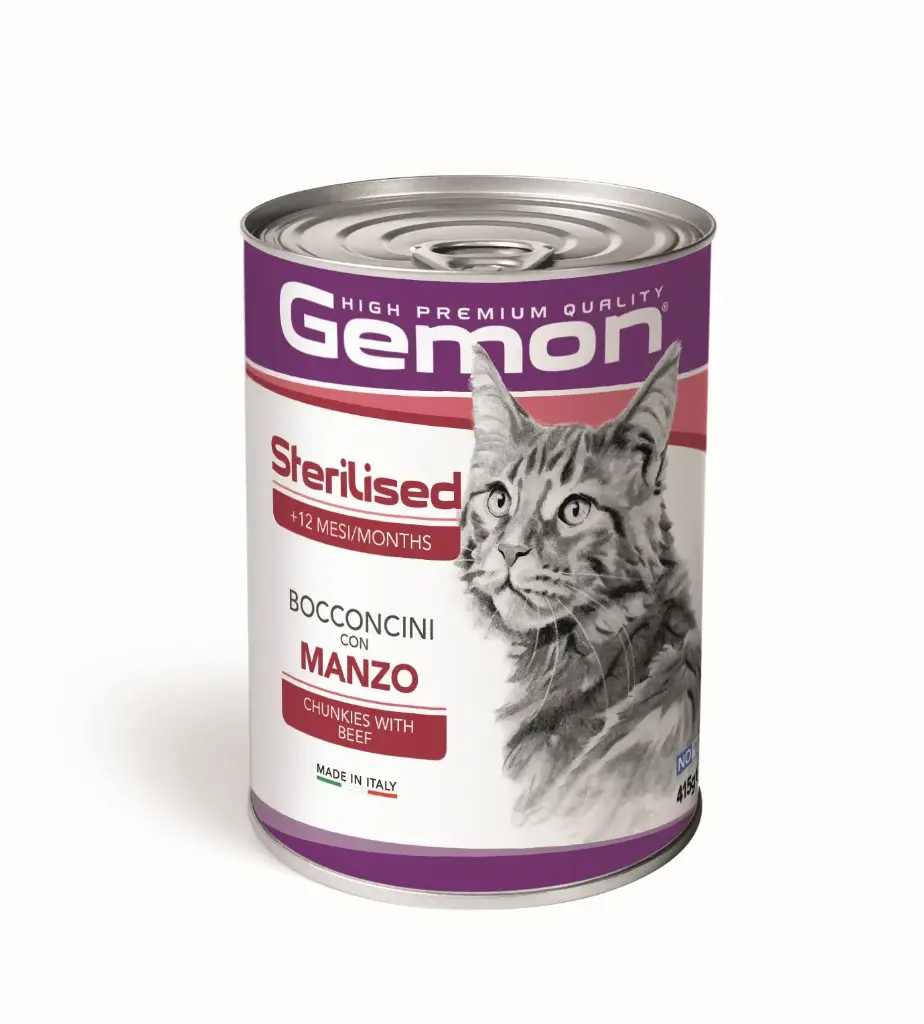 Gemon Esterilizado Trozos Pequeños con Carne de Res