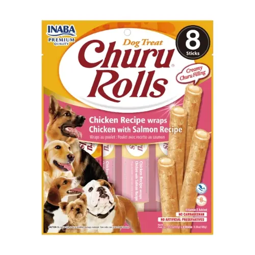Churu Rolls For Dog Recipe Wraps Chicken With Salmon 8 Unidad