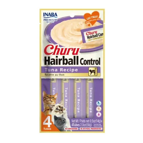 Churu Hairball Control Tuna Recipe 14 Gr x 4 Tubes