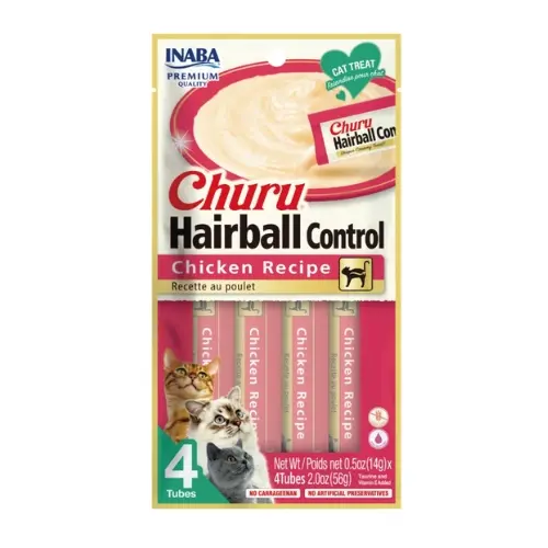 Churu Hairball Control Chicken Recipe 14 Gr x 4 Unidades
