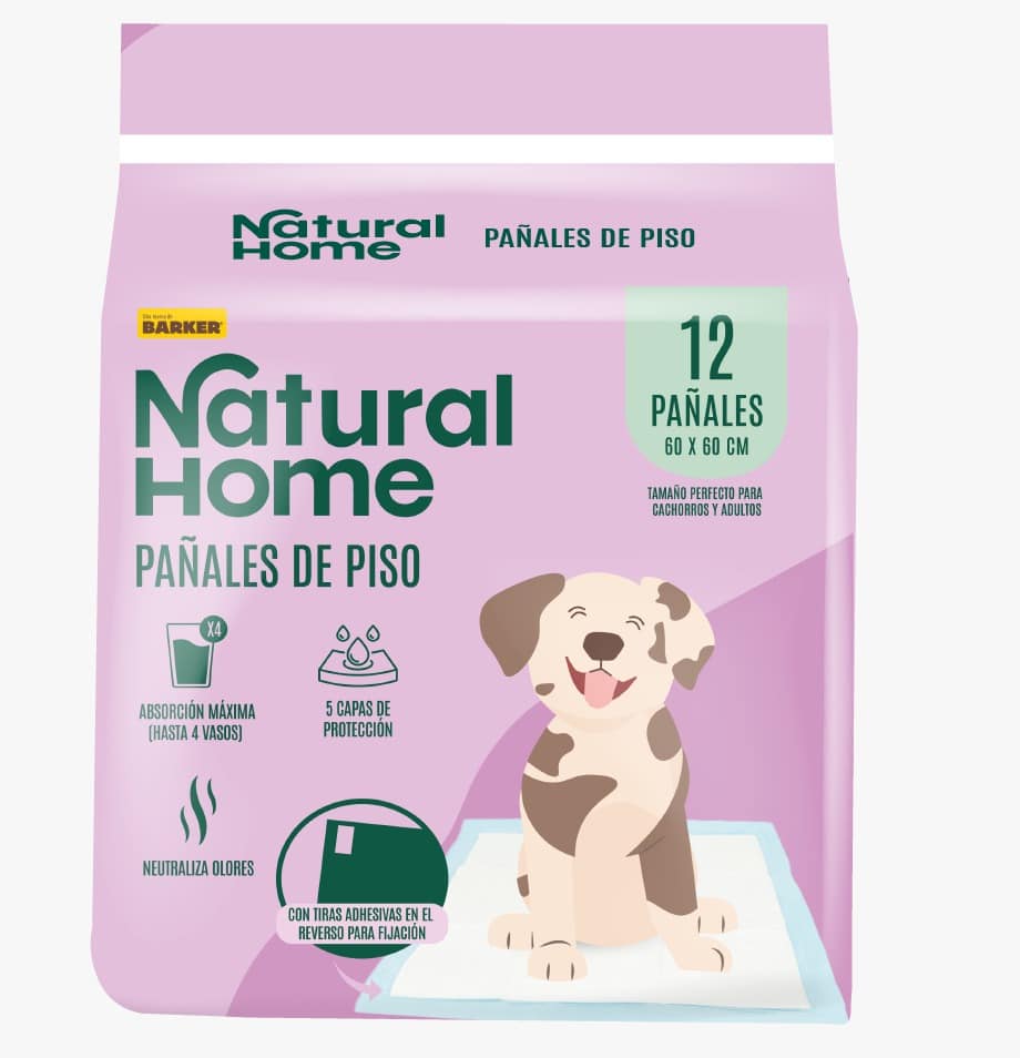 Barker Pañales Natural Home x 12 und