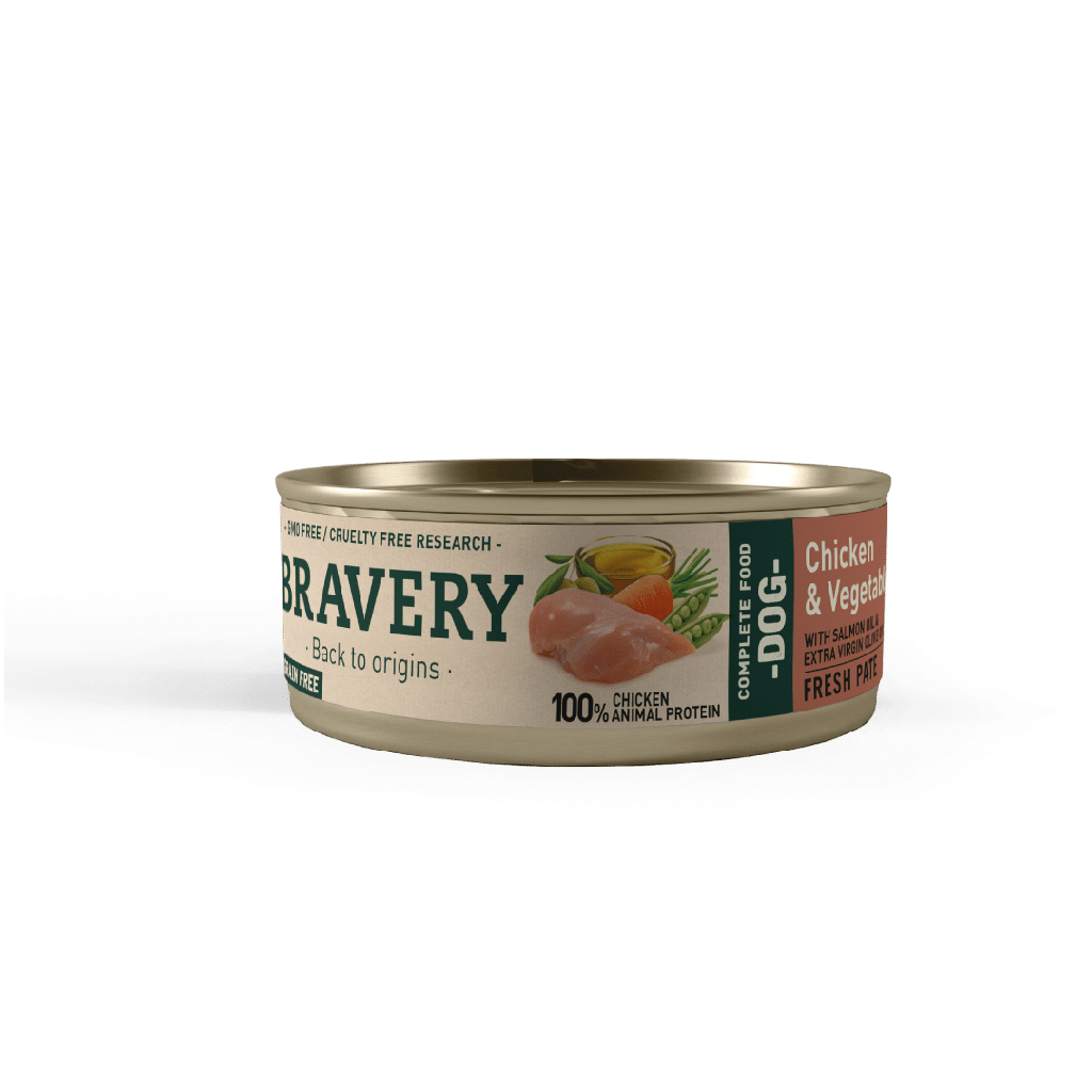 Bravery Chicken and Vegetables Adult Dog Wet Food 80 Gr 