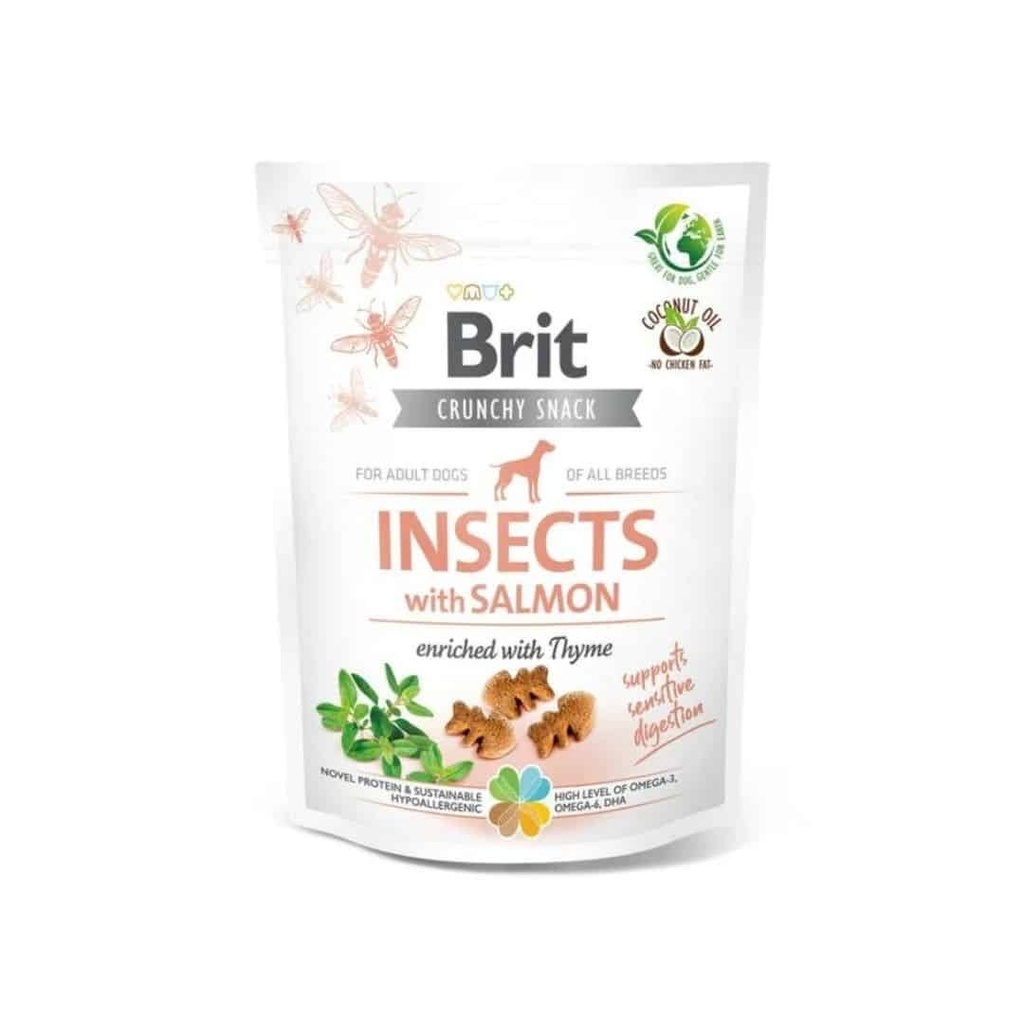 Brit Crunchy Snack Insects with Salmon 200 Gr