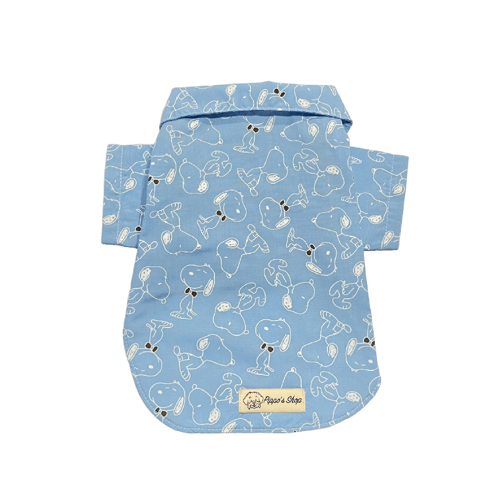 Camisa Snoopy Celeste