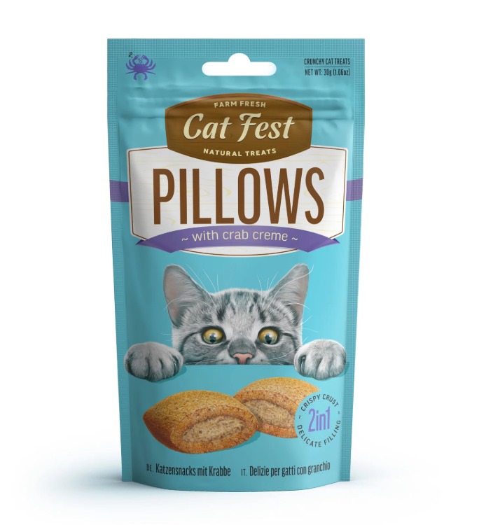 Cat Fest Pillows with Crab Creme
