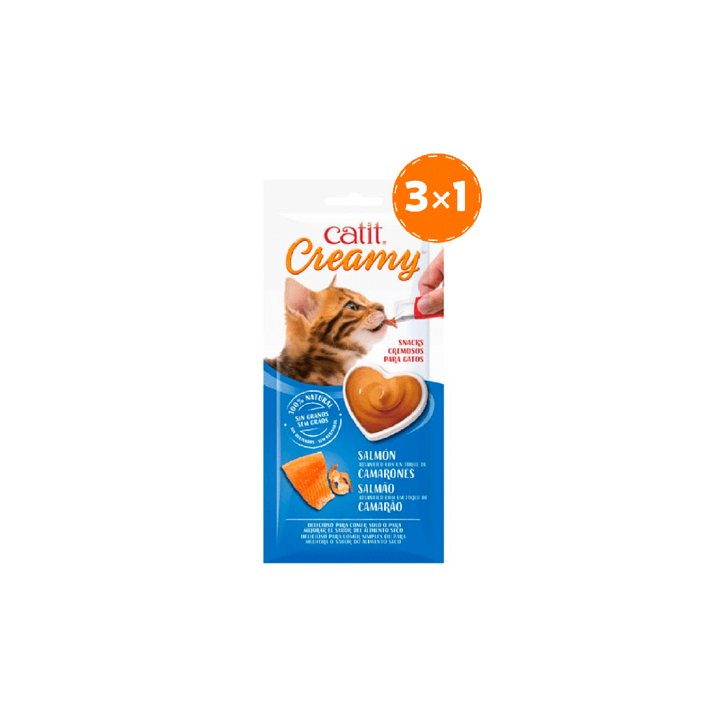 Cat It Creamy Salmón y Camarones 4 x 10 Gr