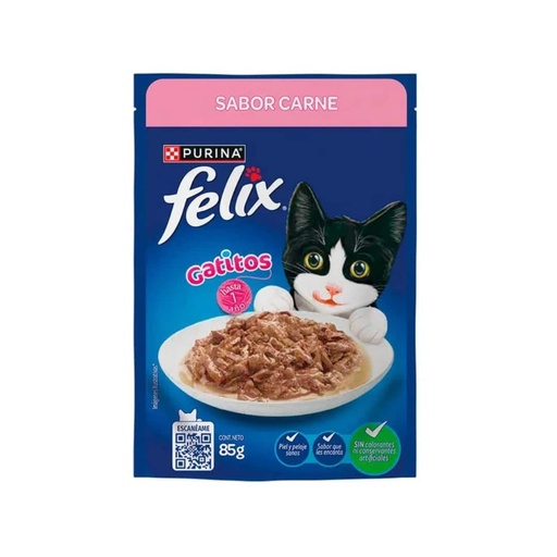 [MV003688] Felix Pouch Gatitos Carne