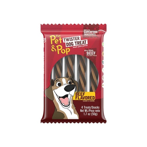 [MV001985] Fun Pet & Pop Twister Beef 50 gr.