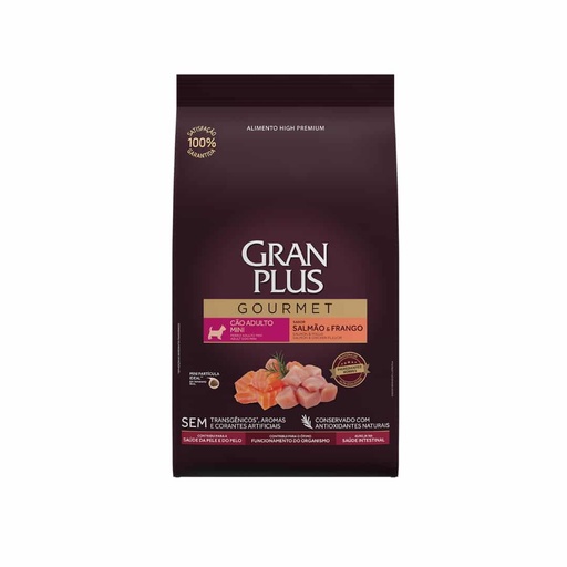 Granplus Gourmet Perro Adulto Mini y Pequeño Sabor Salmón y Pollo