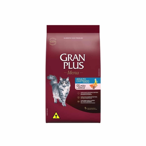 Gran Plus Menú Gato Adulto Castrado Salmón y Arroz