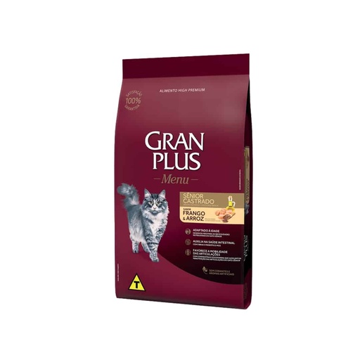 Gran Plus Menú Gato Senior Castrado Pollo y Arroz