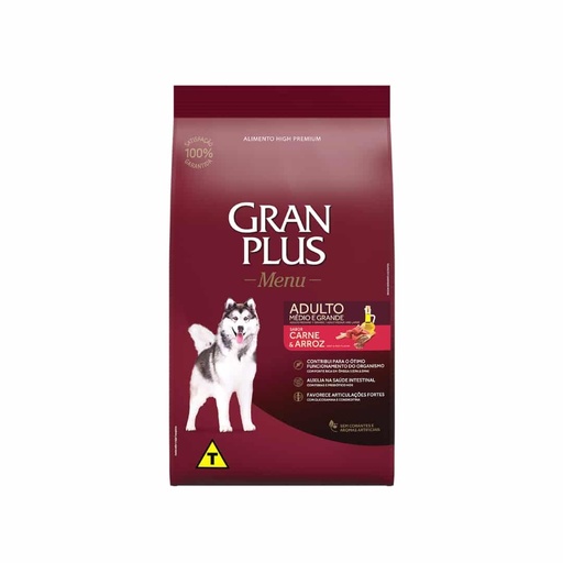 Gran Plus Menú Perro Adulto Carne y Arroz