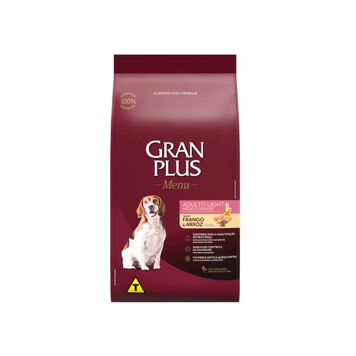 Gran Plus Menú Perro Adulto Light Pollo y Arroz
