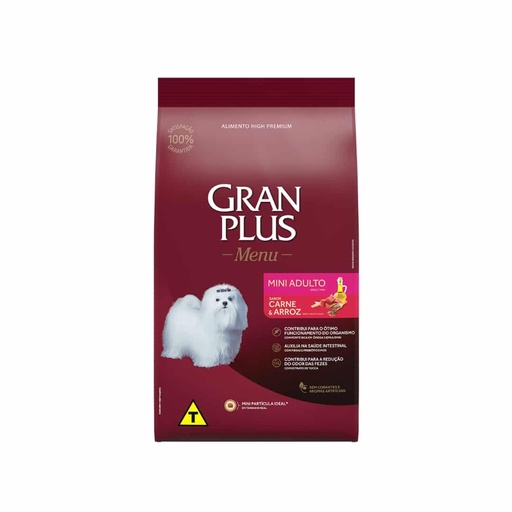 Gran Plus Menú Perro Adulto Mini Carne y Arroz