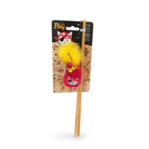 [MV000435] JUGUETE PLAY PIRATES VARITA FLEXIBLE CON BOLSA DE ORO CON CATNIP CAT ITACOM-00708