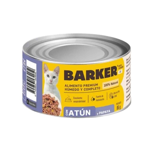 [MV004219] Barker Cat Alimento Humedo – Atún y Papaya